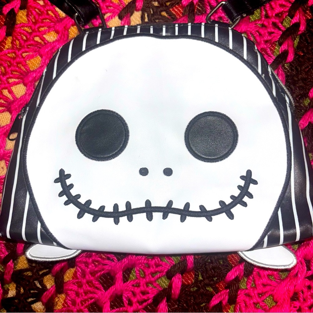 Jack Skelton Face Nightmare Before Christmas Crossbody Bag Disney - Picture 10 of 12